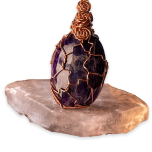 Amethyst Crystal. Palm crystal wrapped...